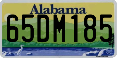 AL license plate 65DM185