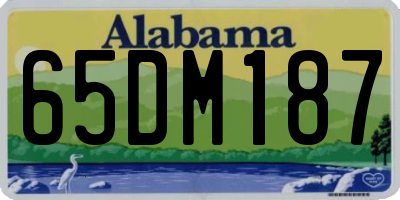 AL license plate 65DM187