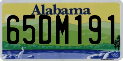 AL license plate 65DM191