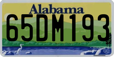 AL license plate 65DM193