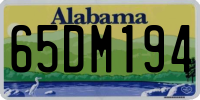 AL license plate 65DM194