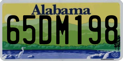 AL license plate 65DM198