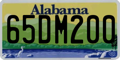 AL license plate 65DM200