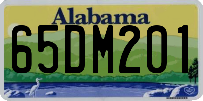 AL license plate 65DM201