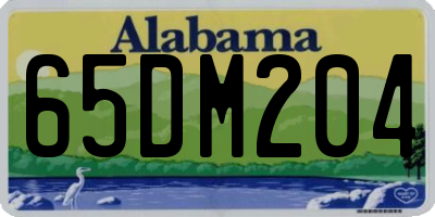 AL license plate 65DM204