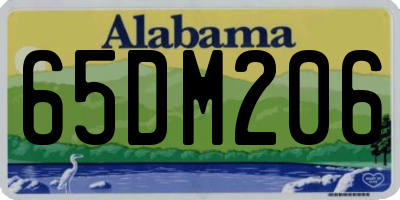 AL license plate 65DM206