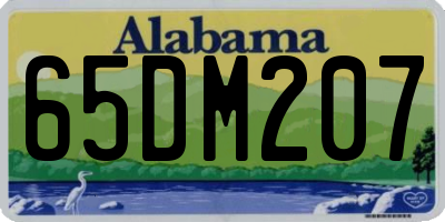 AL license plate 65DM207
