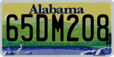 AL license plate 65DM208