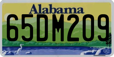 AL license plate 65DM209
