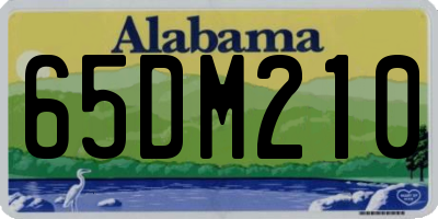 AL license plate 65DM210