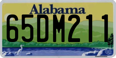 AL license plate 65DM211