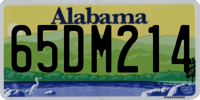 AL license plate 65DM214