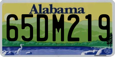 AL license plate 65DM219