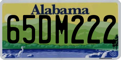 AL license plate 65DM222