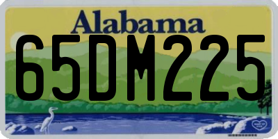 AL license plate 65DM225