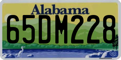 AL license plate 65DM228