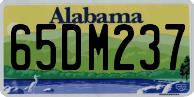 AL license plate 65DM237