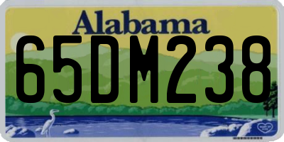 AL license plate 65DM238