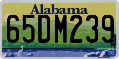 AL license plate 65DM239