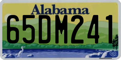 AL license plate 65DM241