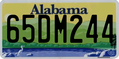 AL license plate 65DM244