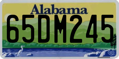 AL license plate 65DM245