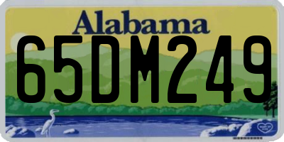 AL license plate 65DM249