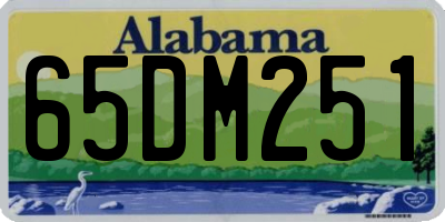 AL license plate 65DM251