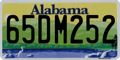AL license plate 65DM252