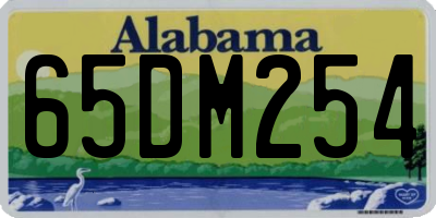 AL license plate 65DM254