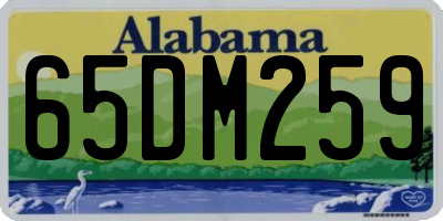 AL license plate 65DM259