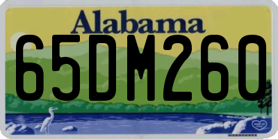 AL license plate 65DM260