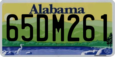 AL license plate 65DM261