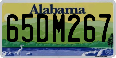 AL license plate 65DM267