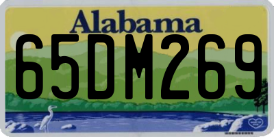 AL license plate 65DM269