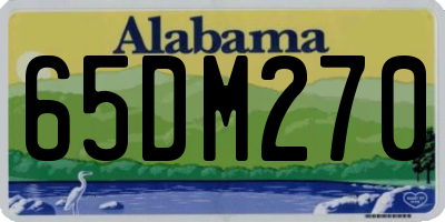 AL license plate 65DM270