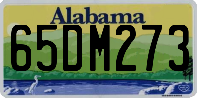 AL license plate 65DM273
