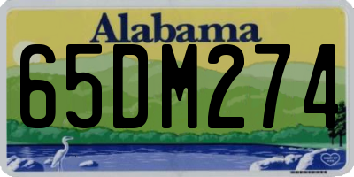 AL license plate 65DM274