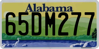AL license plate 65DM277