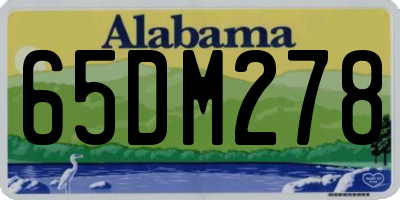 AL license plate 65DM278