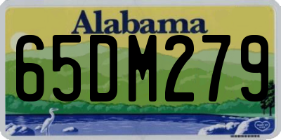 AL license plate 65DM279
