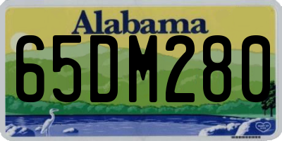 AL license plate 65DM280