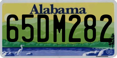 AL license plate 65DM282