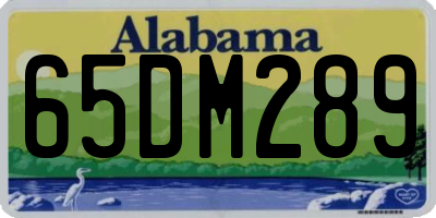 AL license plate 65DM289