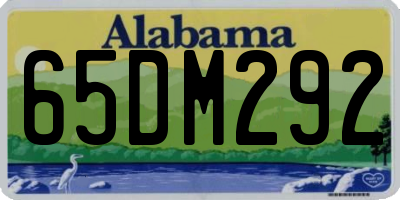 AL license plate 65DM292
