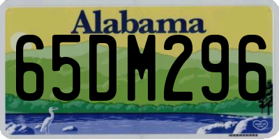 AL license plate 65DM296