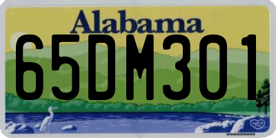 AL license plate 65DM301