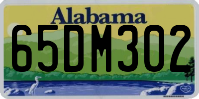AL license plate 65DM302