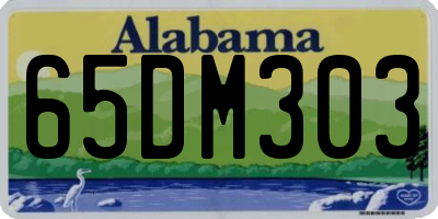 AL license plate 65DM303