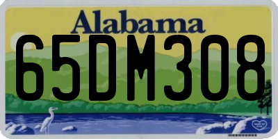 AL license plate 65DM308